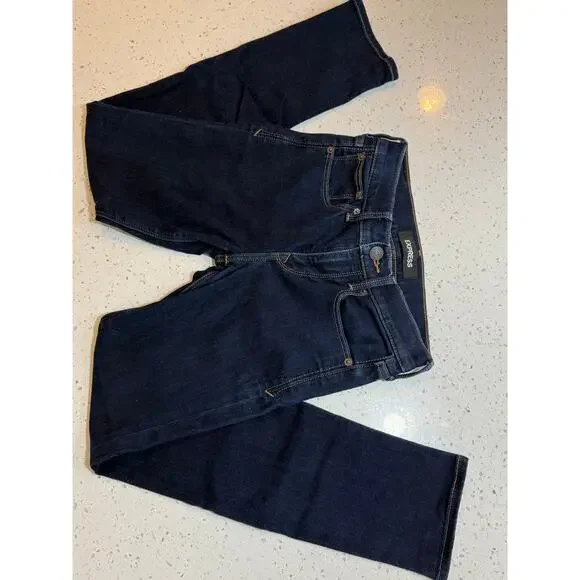 EXPRESS DARK BLUE STRETCH SKINNY MIDRISE DENIM WOMENS SIZE 00 - Picture 2 of 5